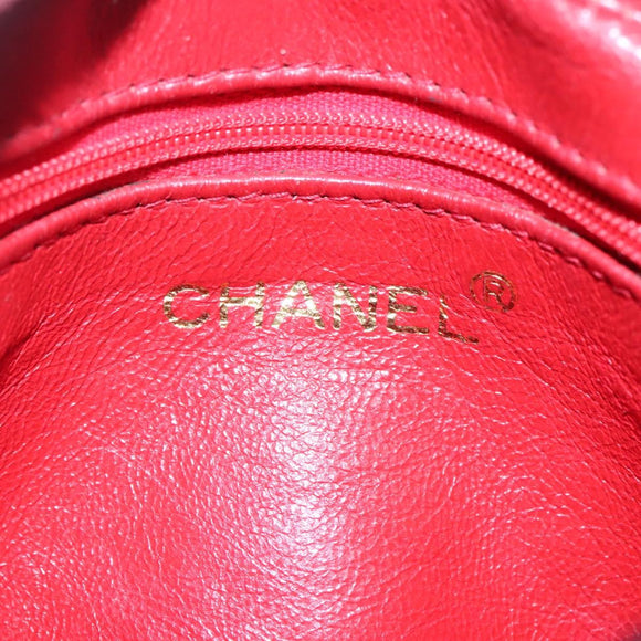 CHANEL Matelasse Chain Shoulder Bag Satin Black Gold CC Auth bs22051