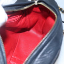 CHANEL Matelasse Chain Shoulder Bag Satin Black Gold CC Auth bs22051-19