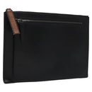 Berluti Clutch Bag Leather Black Auth bs22062-1