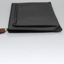 Berluti Clutch Bag Leather Black Auth bs22062-4