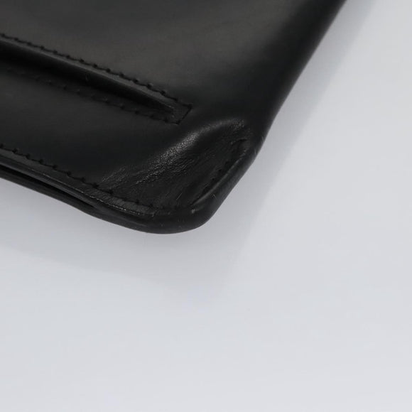 Berluti Clutch Bag Leather Black Auth bs22062
