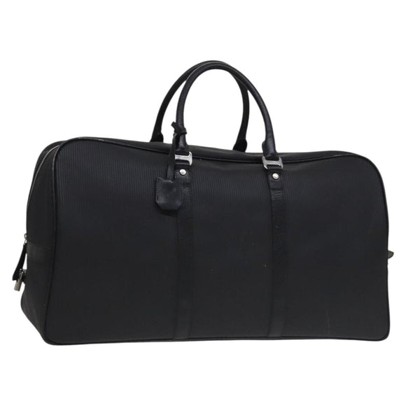 BVLGARI Boston Bag PVC Black Silver Auth bs22064