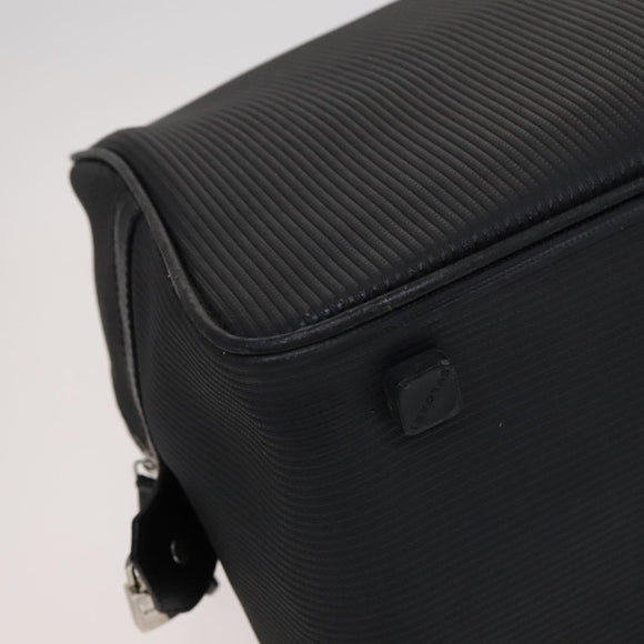 BVLGARI Boston Bag PVC Black Silver Auth bs22064