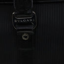 BVLGARI Boston Bag PVC Black Silver Auth bs22064-18