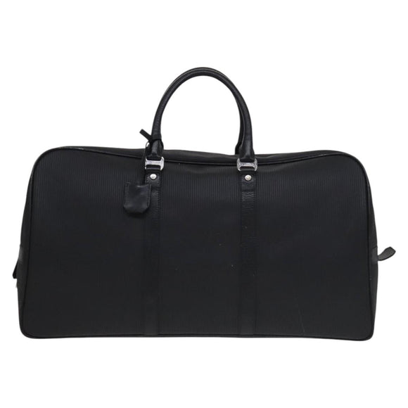 BVLGARI Boston Bag PVC Black Silver Auth bs22064