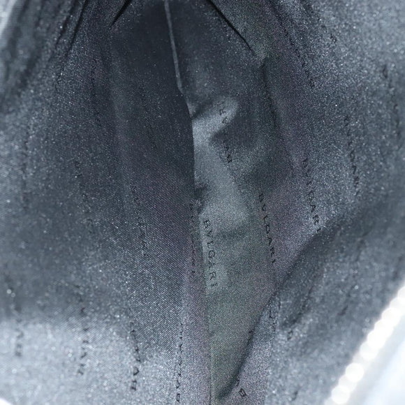 BVLGARI Boston Bag PVC Black Silver Auth bs22064