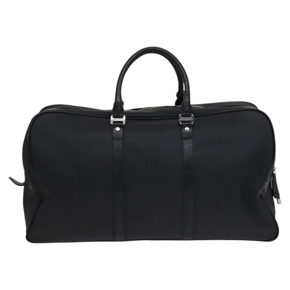 BVLGARI Boston Bag PVC Black Silver Auth bs22064