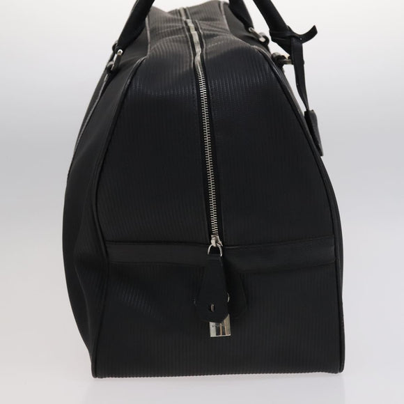 BVLGARI Boston Bag PVC Black Silver Auth bs22064