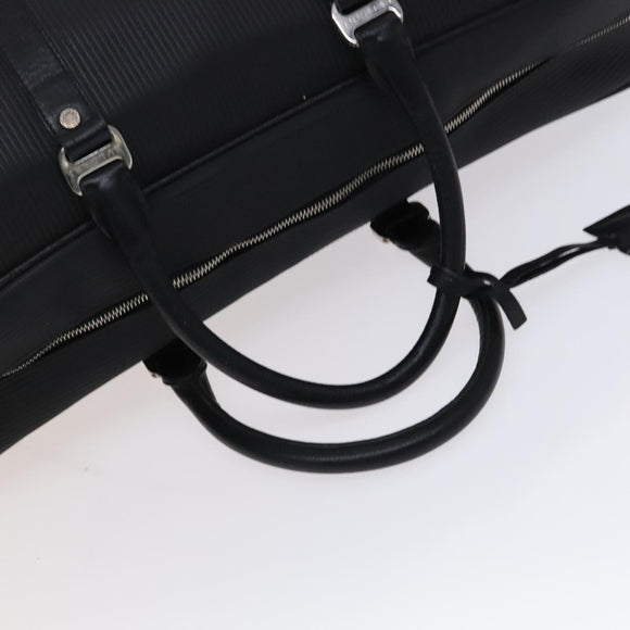 BVLGARI Boston Bag PVC Black Silver Auth bs22064