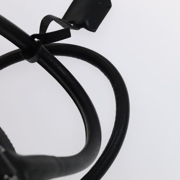 BVLGARI Boston Bag PVC Black Silver Auth bs22064