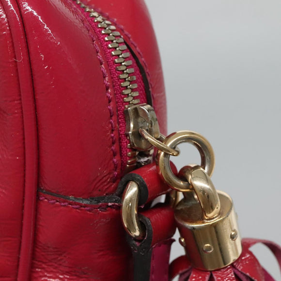 GUCCI Soho Shoulder Bag Enamel Pink Gold 308364 Auth bs22069