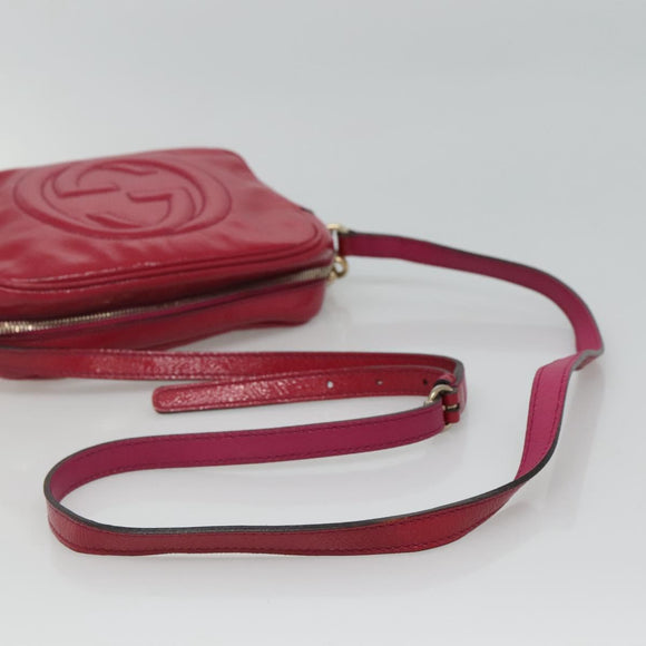 GUCCI Soho Shoulder Bag Enamel Pink Gold 308364 Auth bs22069