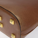 Salvatore Ferragamo Shoulder Bag Leather Brown Gold Auth bs22078-16