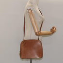 Salvatore Ferragamo Shoulder Bag Leather Brown Gold Auth bs22078-20