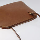 Salvatore Ferragamo Shoulder Bag Leather Brown Gold Auth bs22078-6