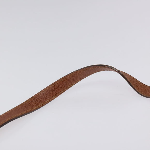 Salvatore Ferragamo Shoulder Bag Leather Brown Gold Auth bs22078