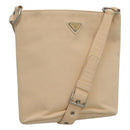 PRADA Shoulder Bag Canvas Beige Auth bs22080-1