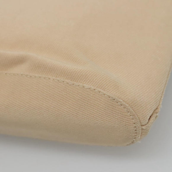 PRADA Shoulder Bag Canvas Beige Auth bs22080