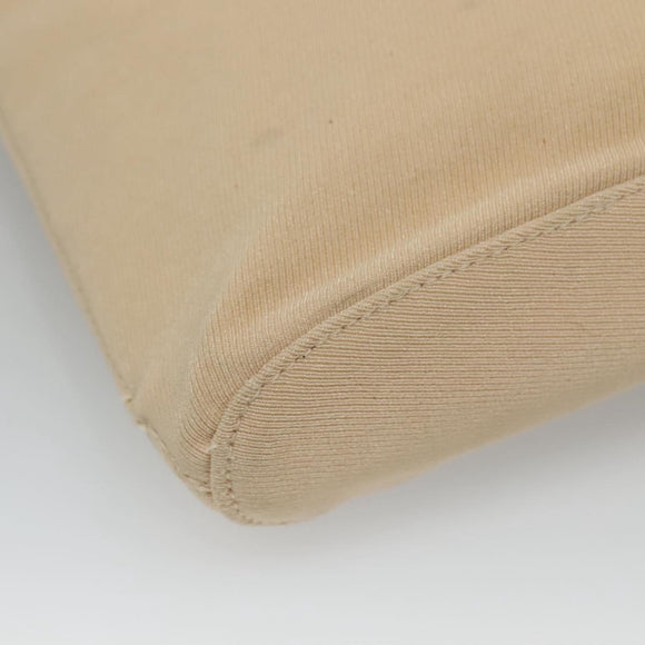 PRADA Shoulder Bag Canvas Beige Auth bs22080