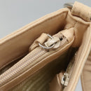 PRADA Shoulder Bag Canvas Beige Auth bs22080-18