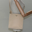 PRADA Shoulder Bag Canvas Beige Auth bs22080-25