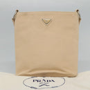 PRADA Shoulder Bag Canvas Beige Auth bs22080-12