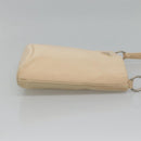 PRADA Shoulder Bag Canvas Beige Auth bs22080-3