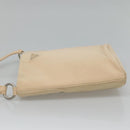 PRADA Shoulder Bag Canvas Beige Auth bs22080-4
