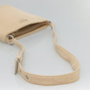 PRADA Shoulder Bag Canvas Beige Auth bs22080-7