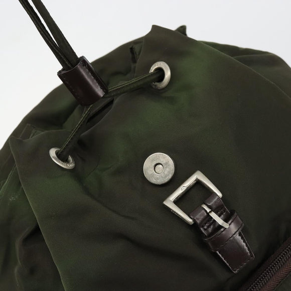 PRADA Backpack Nylon Khaki Auth bs22082