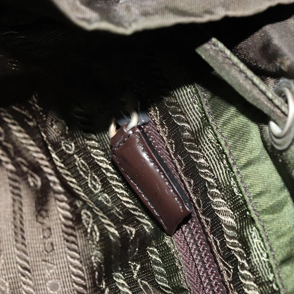 PRADA Backpack Nylon Khaki Auth bs22082