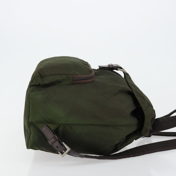 PRADA Backpack Nylon Khaki Auth bs22082