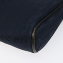 Christian Dior Trotter Canvas Clutch Bag Navy Gold Auth bs22117-7