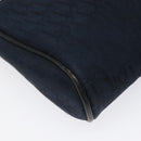 Christian Dior Trotter Canvas Clutch Bag Navy Gold Auth bs22117-14