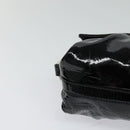 BVLGARI Chandra Shoulder Bag Enamel Black Auth bs22120-15