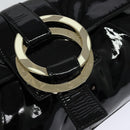 BVLGARI Chandra Shoulder Bag Enamel Black Auth bs22120-8