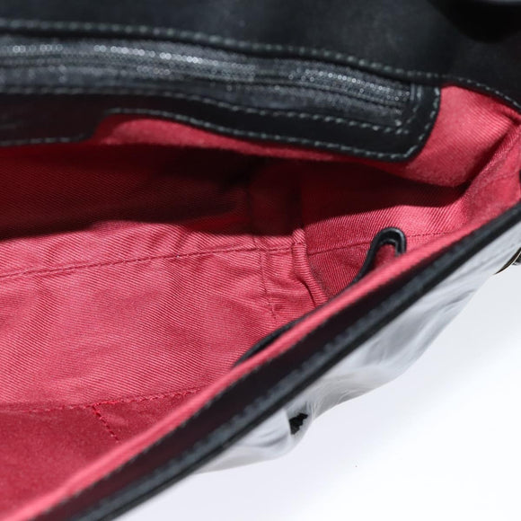 BVLGARI Chandra Shoulder Bag Enamel Black Auth bs22120