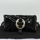 BVLGARI Chandra Shoulder Bag Enamel Black Auth bs22120-12