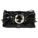 BVLGARI Chandra Shoulder Bag Enamel Black Auth bs22120-13