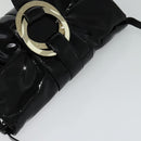 BVLGARI Chandra Shoulder Bag Enamel Black Auth bs22120-6