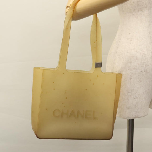 CHANEL Tote Bag Rubber Clear CC Auth bs22150