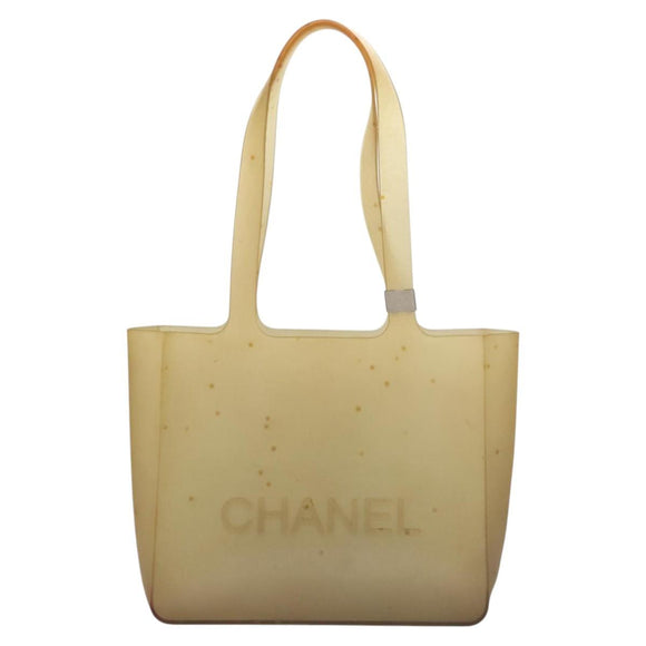 CHANEL Tote Bag Rubber Clear CC Auth bs22150
