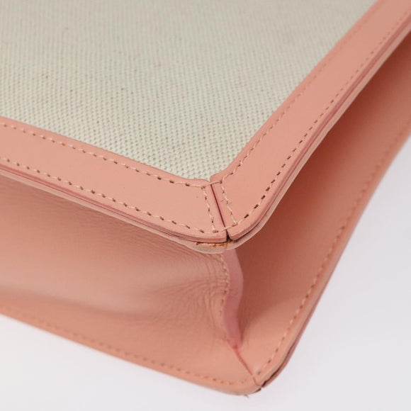 BALENCIAGA Clutch Bag Canvas Pink White 410119 Auth bs22154