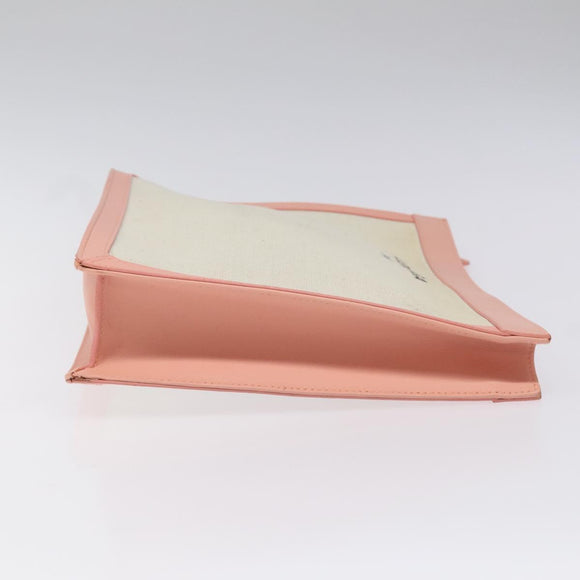 BALENCIAGA Clutch Bag Canvas Pink White 410119 Auth bs22154