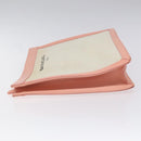 BALENCIAGA Clutch Bag Canvas Pink White 410119 Auth bs22154-5