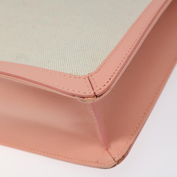 BALENCIAGA Clutch Bag Canvas Pink White 410119 Auth bs22154
