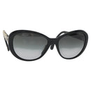 CHANEL Tweed Sunglasses Plastic Black CC Auth bs22164-1
