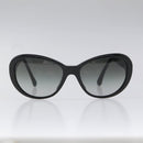 CHANEL Tweed Sunglasses Plastic Black CC Auth bs22164-2