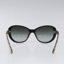 CHANEL Tweed Sunglasses Plastic Black CC Auth bs22164-3
