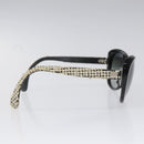 CHANEL Tweed Sunglasses Plastic Black CC Auth bs22164-4
